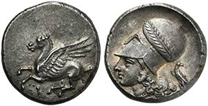 Corinthia, Corinth, Stater, ca. 375-300 BCAR ... 