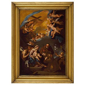 Luca Giordano (Napoli, 1634 - 1705)Visione ... 