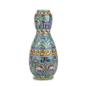 PINTO - VIETRIVase with ponies and stylized ... 
