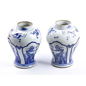 A PAIR OF ‘BLUE AND WHITE’ ... 