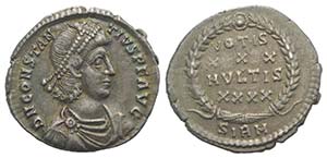 Constantius II (337-361). AR Siliqua ... 