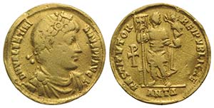 Valentinian I (364-375). AV Solidus (20mm, ... 