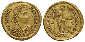 Honorius (393-423). AV Solidus (21mm, 4.36g, ... 