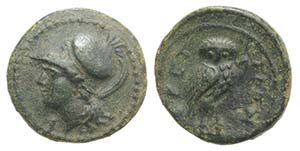 Bruttium, The Brettii, c. 215-205 BC. Æ 1/6 ... 