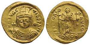 Maurice Tiberius (582-602). AV Solidus ... 