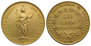 Italy, Milano, Governo Provvisorio (1848). ... 