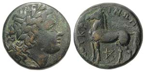 Bruttium, Nuceria, c. 225-200 BC. Æ (21mm, ... 