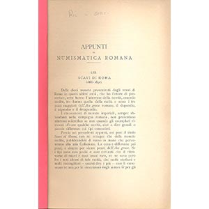 GNECCHI F. - Appunti di numismatica romana ... 