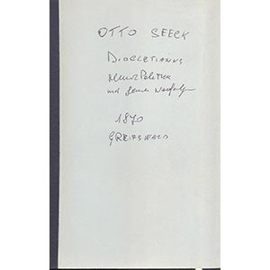 SEECK  O. - Die munzpolitik Diocletianus und ... 