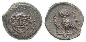 Sicily, Kamarina, c. 420-405 BC. Æ Onkia ... 