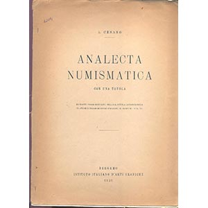 CESANO L. - ANALECTA NUMISMATICA; n° 7 ... 