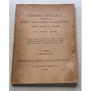 Canessa A. De Nicola L. Listino Speciale. ... 