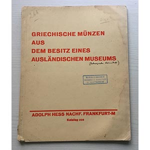 Hess A. Katalog 208. Griechische Munzen aus ... 