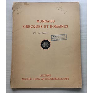 Hess A. Catalogue de Monnaies ... 