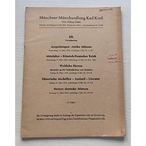 Kress K.  Katalog 111 Ausgrabungen Antike ... 