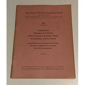 Kress K.  Katalog 114 Ausgrabungen Pragungen ... 