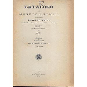 RATTO RODOLFO – Genova 1904 N° 11. Aes ... 