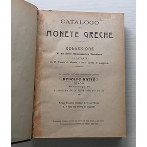 Ratto R. Catalogo di Monete Greche ... 