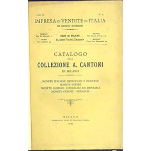 SAMBON GIULIO – Milano 25-4-1887. Catalogo ... 