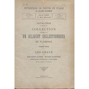 SAMBON JULES – Firenze 1889. Catalogue a ... 