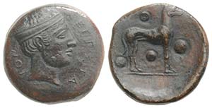 Sicily, Segesta, c. 430-410 BC. Æ Trias ... 