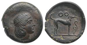 Sicily, Segesta, c. 410-400 BC. Æ Hexas ... 