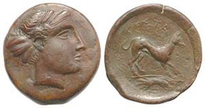Sicily, Segesta, c. 400-390 BC. Æ Hexas ... 