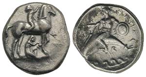 Southern Apulia, Tarentum, c. 340-335 BC. AR ... 