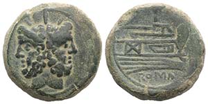 Anonymous, Rome, after 211 BC. Æ As (33mm, ... 