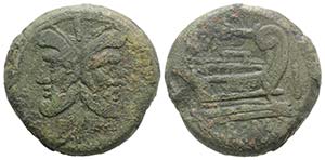 Branch series, Sicily, 209-208 BC. Æ As ... 