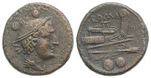 V series, Southeast Italy, c. 211-210 BC. Æ ... 
