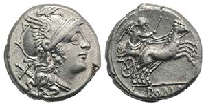Anonymous, Rome, c. 157/6 BC. AR Denarius ... 