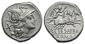 Spurius Afranius, Rome, 150 BC. AR Denarius ... 