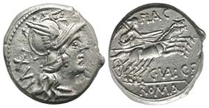C. Valerius C.f. Flaccus, Rome, 140 BC. AR ... 