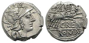C. Renius, Rome, 138 BC. AR Denarius ... 