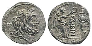 P. Sabinus, Rome, 99 BC. AR Quinarius (13mm, ... 