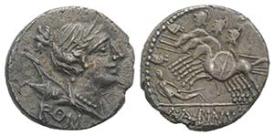 A. Albinus Sp.f., Rome, 96 BC. AR Denarius ... 