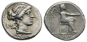 M. Cato, Rome, 89 BC. AR Denarius (17mm, ... 