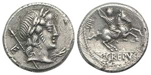 Pub. Crepusius, Rome, 82 BC. AR Denarius ... 