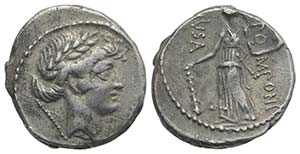 Q. Pomponius Musa, Rome, 56 BC. AR Denarius ... 