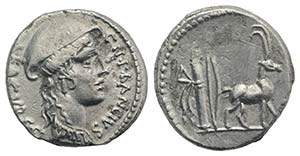 Cn. Plancius, Rome, 55 BC. AR Denarius ... 