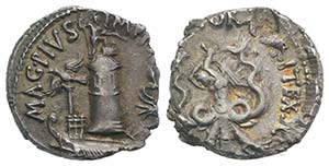 Sextus Pompey, Sicilian mint, 40-39 BC. AR ... 