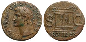 Divus Augustus (died AD 14). Æ As (26mm, ... 