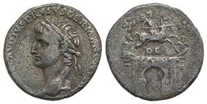 Nero Claudius Drusus (died 9 BC). AR ... 