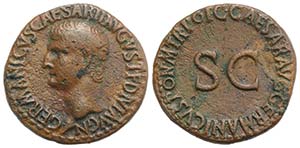 Germanicus (died AD 19). Æ As (28mm, ... 