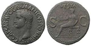 Gaius (Caligula, 37-41). Æ As (29mm, ... 