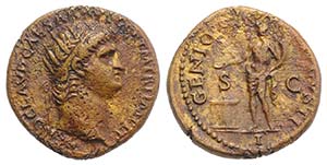 Nero (54-68). Æ As (22mm, 7.38g, 6h). Rome, ... 