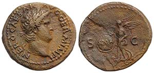 Nero (54-68). Æ As (29mm, 9.94g, 6h). Rome, ... 