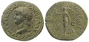 Nero (54-68). Æ Dupondius (31mm, 12.46g, ... 