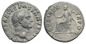 Vespasian (69-79). AR Denarius (17mm, 3.20g, ... 